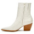 Matisse Caty Pointed Toe Cowboy Booties Womens White Casual Boots CATY-288