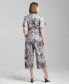 Women's Animal-Print Cropped Jumpsuit