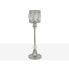 Candleholder Romimex Silver Metal Glass 12 x 40 x 12 cm Wineglass