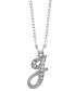 Фото #8 товара 2028 silver-Tone Crystal Initial Necklace 16" Adjustable