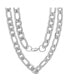 ფოტო #1 პროდუქტის Men's Stainless Steel Accented 10mm Figaro Chain Link 24" Necklaces
