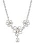 Pavé & Crystal Flower Statement Necklace, 16" + 3" extender