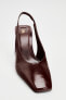 Фото #6 товара Кожаные туфли на высоком каблуке ZARA