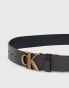 Фото #4 товара Calvin Klein Jeans Leather Logo Belt in Bitter Brown
