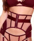 Women's Chya Quilted and Mesh Waist Cincher with Big O Ring and Center Front Hook and Eye Details