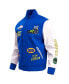 Men's Royal, White The Simpsons Racing Varsity Full Zip Jacket