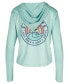 ფოტო #2 პროდუქტის Women's Sun Rays Wavy Days Cropped Hooded T-Shirt