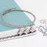 Shimmering steel bracelet with pendants LPS05AQC10