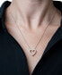 ფოტო #2 პროდუქტის Diamond Heart 18" Pendant Necklace (1/10 ct. t.w.) in Sterling Silver