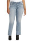 Фото #1 товара Джинсы джинсы Silver Jeans Co. plus Size Britt Low Rise Curvy Fit Slim Bootcut Jeans