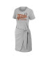 ფოტო #3 პროდუქტის Women's Heather Gray Texas Longhorns Knotted T-shirt Dress