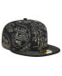 ფოტო #3 პროდუქტის Men's Black New York Mets 59FIFTY Day Allover Fitted Hat