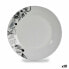 Фото #1 товара Плоская тарелка Ø 24,4 cm Чёрный Белый Фарфор Паста (10 штук)