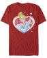 Фото #1 товара Men's Cinderella Hearts Short Sleeve Crew T-shirt