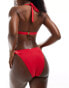 Фото #4 товара Boux Avenue Sorrento wide strap high ibiza wire tanga bikini bottom in red