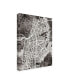 Фото #2 товара Michael Tompsett Cali Colombia City Map Black Canvas Art - 37" x 49"