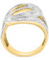 ფოტო #4 პროდუქტის EFFY® Diamond Baguette Swirl Statement Ring (2-1/10 ct. t.w.) in 14k Gold