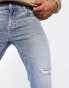 ASOS DESIGN skinny jeans in blue wash with heavy tint