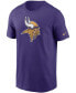 Фото #3 товара Men's Purple Minnesota Vikings Primary Logo T-shirt