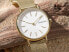 Signatur Two-Hand 30mm Watch With Steel Mesh or Leather Band Gold