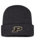 ფოტო #1 პროდუქტის Men's Charcoal Purdue Boilermakers Sheer Cuffed Knit Hat