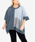 Фото #1 товара Plus Size Mia Round Neck Poncho Sweater