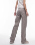 Фото #6 товара Topshop Tall low rise washed straight leg trouser in taupe