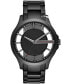 ფოტო #1 პროდუქტის Men's Black Stainless Steel Bracelet Watch, 46mm