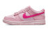 Фото #1 товара Кроссовки Nike Dunk Low Triple Pink GS DH9765-600