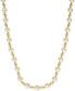 ფოტო #1 პროდუქტის Cultured Freshwater Pearl (8mm) & Bead 18" Collar Necklace in 14k Gold-Plated Sterling Silver