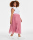 Plus Size Tulle A-Line Midi Skirt, Created for Macy's