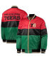 ფოტო #1 პროდუქტის Men's Red and Black and Green Philadelphia 76ers Black History Month NBA 75th Anniversary Full-Zip Jacket