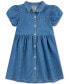 ფოტო #1 პროდუქტის Little Girls Cotton Bubble-Sleeve Shirtdress