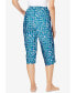 ფოტო #2 პროდუქტის Plus Size Knit Sleep Capri