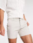 ASOS DESIGN skinny chino shorts in light grey