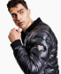 Фото #3 товара Men's Stamp Quilt Puffer Bomber Jacket