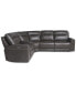 Фото #5 товара CLOSEOUT! Blairemoore 5-Pc. Leather L Sectional with 1 USB Console and 2 Power Recliners, Created for Macy's