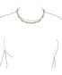 ფოტო #3 პროდუქტის Asian Style Gemstone Genuine Green Jade Strand Contoured Tube Bar Link Collar Necklace For Women 14K Yellow Gold Plated .925 Sterling Silver 16 Inch