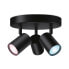 Фото #4 товара WIZCONNECTED WiZ IMAGEO 3x adjustable spotlight Round Plate - Smart lighting spot - Black - LED - Non-changeable bulb(s) - 2200 K - 6500 K