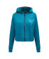 ფოტო #2 პროდუქტის Women's Teal Charlotte Hornets Triple Tonal Full-Zip Hoodie