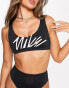 Nike Swimming scoop neck bikini top in black