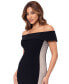 Women's Beaded Contrast Off-The--Shoulder Gown