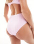 Peek and Beau Fuller Bust high waist bikini bottom in pink crinkle