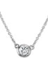 ფოტო #1 პროდუქტის Certified Diamond Bezel Pendant Necklace (1/4 ct. t.w.) in 14k White Gold, 16" + 2" extender