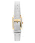 Фото #3 товара Часы Anne Klein Gold Tone & White Leather Strap Watch