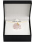 ფოტო #4 პროდუქტის Rose Quartz (27mm) Elephant 18" Pendant Necklace in 18k Gold-Plated Sterling Silver