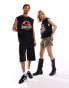 Фото #3 товара ASOS DESIGN unisex oversized license vest with Jurassic park print in washed black