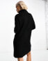 Фото #3 товара ONLY roll neck knitted mini jumper dress in black