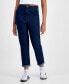 Juniors' Cuffed High-Rise Trouser Jeans