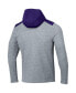 Фото #3 товара Men's Gray Northwestern Wildcats Survivor Fleece Hoodie Quarter-Zip Jacket